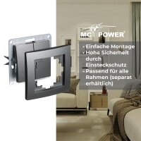 Serien-Schalter McPower Flair, 2-fach, 250V~/10A, UP, anthrazit