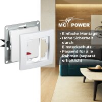 Schalter McPower Flair, 250V~/10A, UP, wei&szlig; mit Kontroll-Leuchte