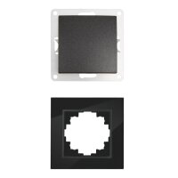 Wechselschalter McPower Flair, 250V~/10A, UP, anthrazit, inkl. Glasrahmen