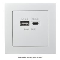 USB-Ladedose McPower Flair 2-fach, USB-C, PD 3.0 20W,...