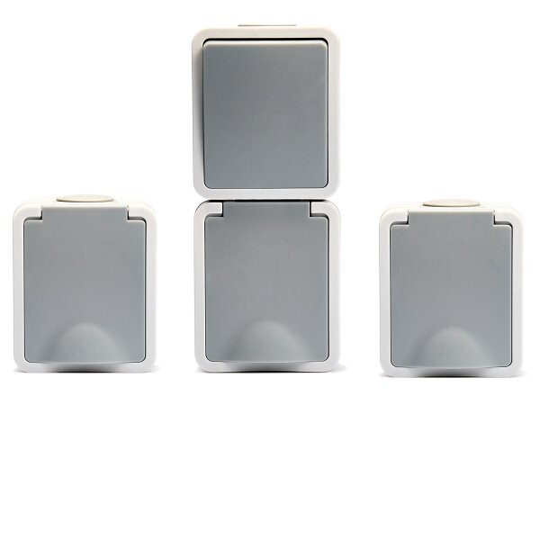 Feuchtraum Set McPower Fix Vorraum, 3-teilig, IP54, Steckanschluss