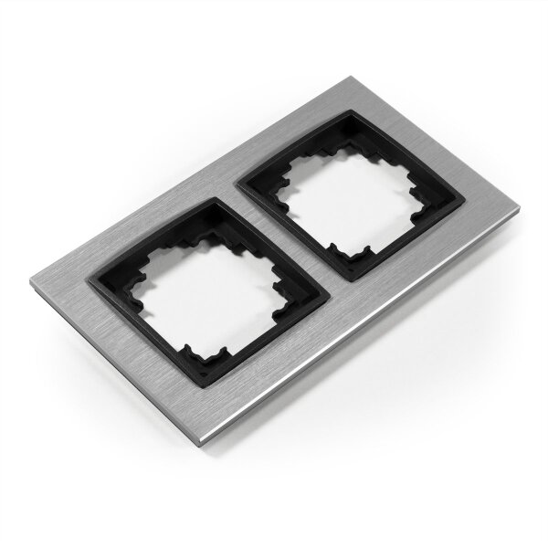 Rahmen McPower Flair, 2-fach, silbernes Aluminium