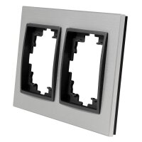 Rahmen McPower Flair, 2-fach, silbernes Aluminium