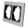 Rahmen McPower Flair, 2-fach, silbernes Aluminium