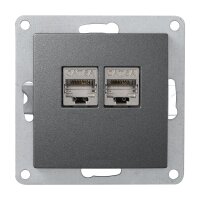 Netzwerk-Dose McPower Flair CAT6A, UP, anthrazit,...