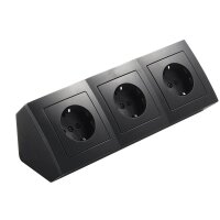 Steckdosenblock McPower Flair Aufbau, matt schwarz,...