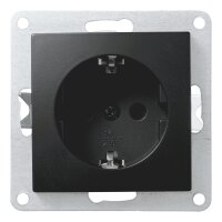 Schutzkontakt-Steckdose McPower Flair, 250V~/16A, Steckanschluss, matt schwarz