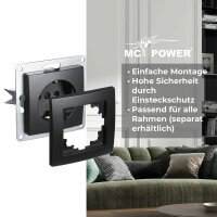 Schutzkontakt-Steckdose McPower Flair, 250V~/16A, Steckanschluss, matt schwarz