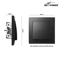 Kreuzschalter McPower Flair, 250V~/10A, UP, matt schwarz