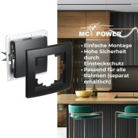 Kreuzschalter McPower Flair, 250V~/10A, UP, matt schwarz