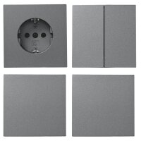 Schalter und Steckdosen Set McPower Shallow Flur, 13-teilig, anthrazit