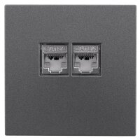 Schalter und Steckdosen Set McPower Shallow Multimedia, 18-teilig, anthrazit