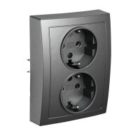Schutzkontakt-Steckdose McPower Flair 2-fach, 250V~/16A,...