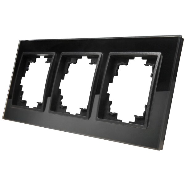 Glas-Rahmen McPower Flair, 3-fach, schwarz