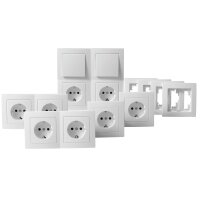 Schalter und Steckdosen Set McPower Flair Standard,...