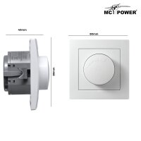 LED-Dimmer f&uuml;r elektronische Trafos McPower Flair 250V~/300W, UP, Memory-Funktion