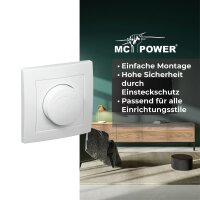 LED-Dimmer f&uuml;r elektronische Trafos McPower Flair 250V~/300W, UP, Memory-Funktion