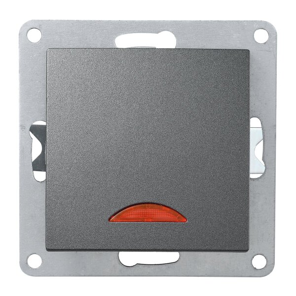 Schalter McPower Flair, 250V~/10A, UP, anthrazit mit Orientierungsleuchte