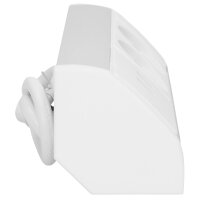 Steckdosenblock Aufbau, silber-wei&szlig;, 2fach, 2 USB 2,1A, 3680W