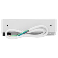 Steckdosenblock Aufbau, silber-wei&szlig;, 2fach, 2 USB 2,1A, 3680W