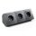 Steckdosenblock McPower Flair Aufbau, anthrazit, 3-fach Schutzkontakt + USB