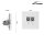 Netzwerk-Dose McPower Shallow CAT6A, UP, wei&szlig;, vollgeschirmt