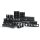 Schalter und Steckdosen Set McPower Flair Megaset Profi, matt schwarz,100-tlg.