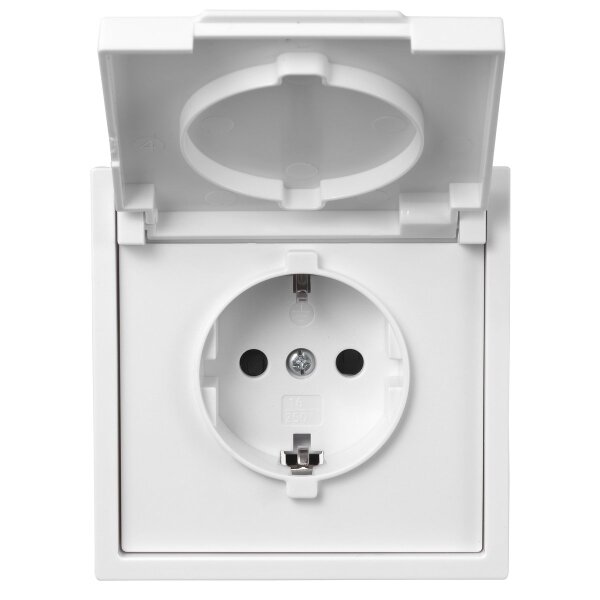 Schutzkontakt-Steckdose McPower Shallow 250V/16A, UP, IP44, Steckanschluss