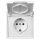 Schutzkontakt-Steckdose McPower Shallow 250V/16A, UP, IP44, Steckanschluss
