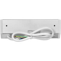 Steckdosenblock Aufbau, silber-wei&szlig;, 2-fach, 2x USB (Typ A+C), 3680W