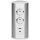 Steckdosenblock Aufbau, silber-wei&szlig;, 2-fach, 2x USB (Typ A+C), 3680W
