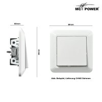 Wechselschalter McPower Cup 250V~/10A, UP, wei&szlig;