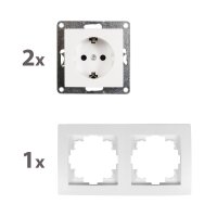 Steckdosen Set McPower Flair Beginner 2S Profi, 3-teilig, wei&szlig;, Steckanschluss
