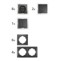 Schalter und Steckdosen Set McPower Flair Standard Plus...