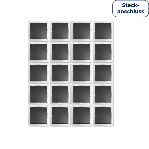 Wechselschalter McPower Flair 250V~/10A, Steckanschluss, anthrazit, 20er-Pack