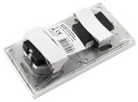 Schalter und Steckdosen Set McPower Shallow T&uuml;r 2-fach Profi 3-teilig, Steckanschluss
