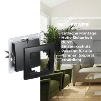 Jalousie-Taster McPower Flair, Hoch und Runter, 250V~/10A, UP, matt schwarz