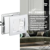 Taster McPower Flair 2-fach, 250V~/10A, UP, wei&szlig;