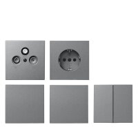 Schalter und Steckdosen Set McPower Shallow Einfamilienhaus 95-tlg. ,anthrazit