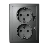 Schutzkontakt-Steckdose McPower Flair 2-fach, 250V~/16A,...
