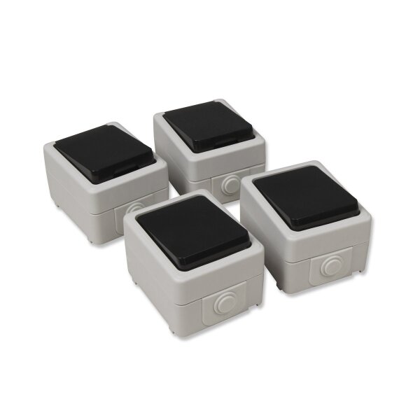 Feuchtraum Set McPower Taff Flur 4-teilig, grau, IP44
