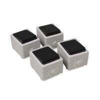 Feuchtraum Set McPower Taff Flur 4-teilig, grau, IP44