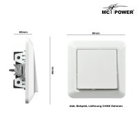 Kreuzschalter McPower Cup, 250V~/10A, UP, wei&szlig;
