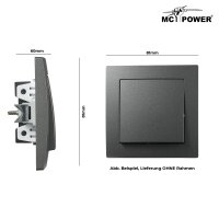 Wechselschalter McPower Flair, 250V~/10A, UP, anthrazit