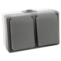Feuchtraum Doppel-Steckdose McPower Secure, 250V~/16A,...