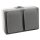 Feuchtraum Doppel-Steckdose McPower Secure, 250V~/16A, IP44, AP, grau