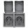 Feuchtraum Doppel-Steckdose McPower Secure, 250V~/16A, IP44, AP, grau