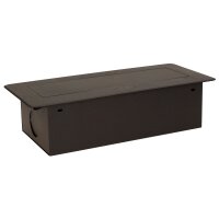 Tisch-Einbausteckdose, 3fach, schwarz, 2500W