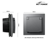 Schutzkontakt-Steckdose McPower Flair 250V/16A, UP, IP44, Steckanschluss