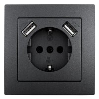 Schutzkontakt-Steckdose mit 2x USB McPower Flair...